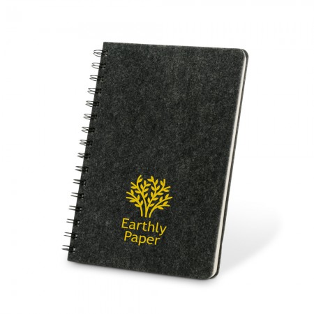Caderno A5 semi-rígida em feltro 100% reciclado Personalizado - 93635