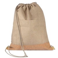 Sacola/Mochila em Poliéster 600D e Cortiça Personalizada  - BP0004