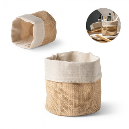 Sacola multiusos em juta e algodão (260g/m²) Personalizada - 94574