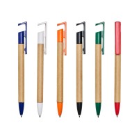 Caneta Ecológica com Suporte para Celular  Personalizada - 00016