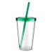 Copo Plástico com Tampa e Canudo Personalizado - CO8800