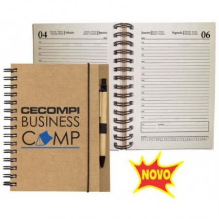Caderno Ecológico com Caneta 20,5 x 28cmts   personalizado - Cód. CEC0030-2