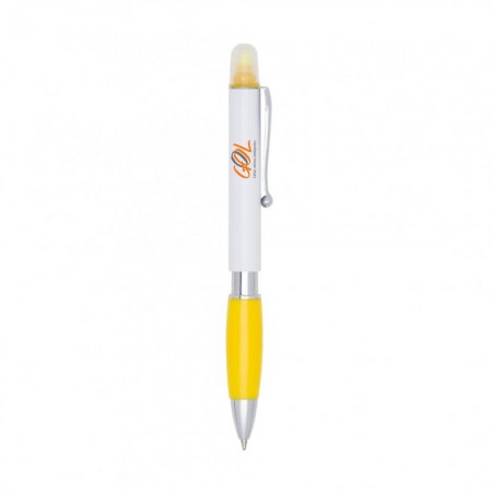 Caneta Plástica Marca Texto Personalizada- 12529 