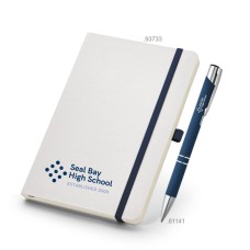 kit Caderno Tipo Moleskine e Caneta Personalizada -MC01533